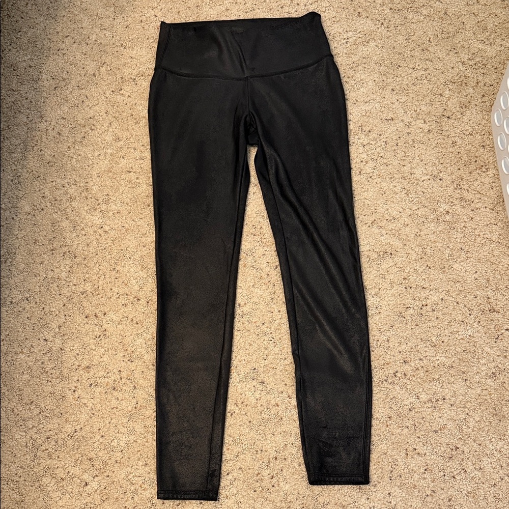 Faux leather leggings full length
